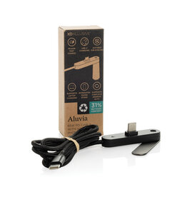 DéBlé Aluvia RCS 65W PD-kabel met verstelbare telefoonstandaard (P302.74) bedrukken met logo