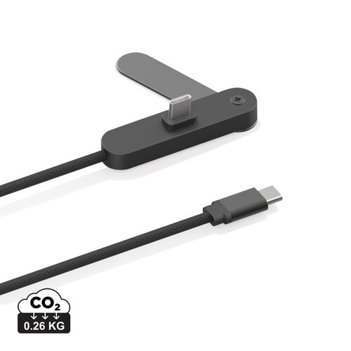 DéBlé Aluvia RCS 65W PD-kabel met verstelbare telefoonstandaard (P302.74) bedrukken met logo