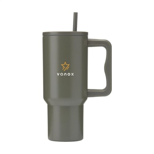 Rhino RCS thermosbeker 900 ml met rietje 261727 bedrukt met logo