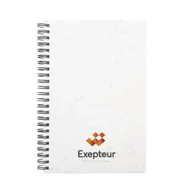 Seed Paper A5 notitieboek met zaadpapier 269100 bedrukt met logo