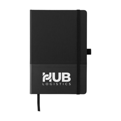 Groovy A5 notitieboek met ribstructuur 1502287 bedrukt met logo