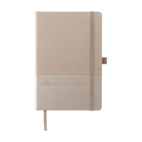 Groovy A5 notitieboek met ribstructuur 1502287 bedrukt met logo