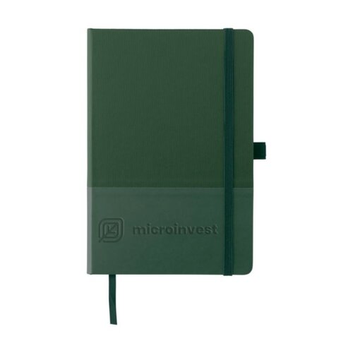 Groovy A5 notitieboek met ribstructuur 1502287 bedrukt met logo