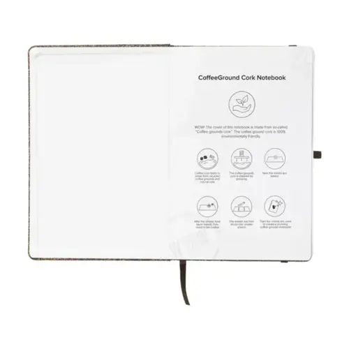 CoffeeGround Cork A5 notitieboek 263877 bedrukt met logo