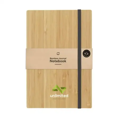 <p>Wil je een <strong>Bamboo Journal Naked Spine A5 notitieboek bedrukken met logo</strong>? De 263923 combineert een stevige FSC 100%-gecertificeerde bamboe hardcover met een bijzondere naked spine-binding. Hierdoor kan het notitieboek volledig worden geopend en zo vlak mogelijk op tafel blijven liggen tijdens het schrijven of schetsen.</p> <p> </p> <h2>Naked spine-binding voor vlak openleggen</h2> <p>Het opvallendste kenmerk van de Bamboo Journal is de zogenaamde naked spine-binding. Deze bindwijze is speciaal ontworpen om het notitieboek helemaal te kunnen openen.</p> <p>Daardoor liggen de pagina's tijdens het gebruik zo vlak mogelijk op tafel. Dat is praktisch wanneer je over de volledige breedte wilt schrijven, schetsen of aantekeningen wilt maken zonder het boek voortdurend open te hoeven houden.</p> <p> </p> <h2>Stevige bamboe hardcover</h2> <p>De harde kaft is uitgevoerd in bamboe en is FSC 100%-gecertificeerd. Het materiaal geeft het notitieboek een herkenbare natuurlijke uits