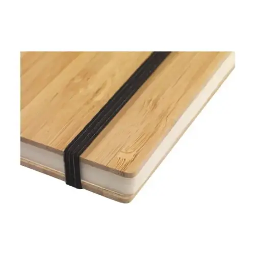 <p>Wil je een <strong>Bamboo Journal Naked Spine A5 notitieboek bedrukken met logo</strong>? De 263923 combineert een stevige FSC 100%-gecertificeerde bamboe hardcover met een bijzondere naked spine-binding. Hierdoor kan het notitieboek volledig worden geopend en zo vlak mogelijk op tafel blijven liggen tijdens het schrijven of schetsen.</p> <p> </p> <h2>Naked spine-binding voor vlak openleggen</h2> <p>Het opvallendste kenmerk van de Bamboo Journal is de zogenaamde naked spine-binding. Deze bindwijze is speciaal ontworpen om het notitieboek helemaal te kunnen openen.</p> <p>Daardoor liggen de pagina's tijdens het gebruik zo vlak mogelijk op tafel. Dat is praktisch wanneer je over de volledige breedte wilt schrijven, schetsen of aantekeningen wilt maken zonder het boek voortdurend open te hoeven houden.</p> <p> </p> <h2>Stevige bamboe hardcover</h2> <p>De harde kaft is uitgevoerd in bamboe en is FSC 100%-gecertificeerd. Het materiaal geeft het notitieboek een herkenbare natuurlijke uits