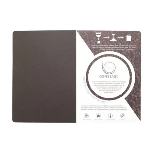 Coffee Notebook A5 notitieboek van koffiedik 269001 bedrukt met logo
