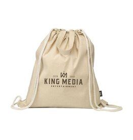 DéBlé PromoBag Plus GRS gerecyclede katoenen rugzak 263655 bedrukt met logo
