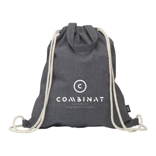DéBlé PromoBag Plus GRS gerecyclede katoenen rugzak 263655 bedrukt met logo