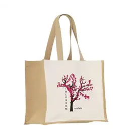 DéBlé Jute Canvas Shopper 320 g/m² 260783 bedrukt met logo