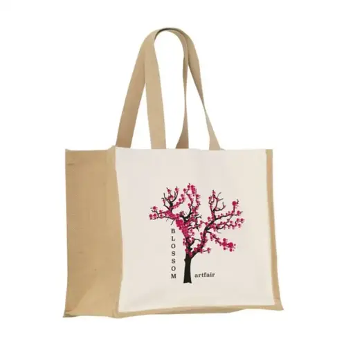 DéBlé Jute Canvas Shopper 320 g/m² 260783 bedrukt met logo