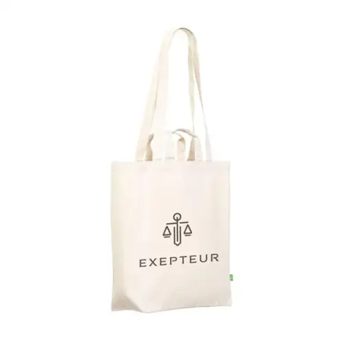 DéBlé Organic Cotton Canvas Tote Bag Natural 264931 bedrukt met logo