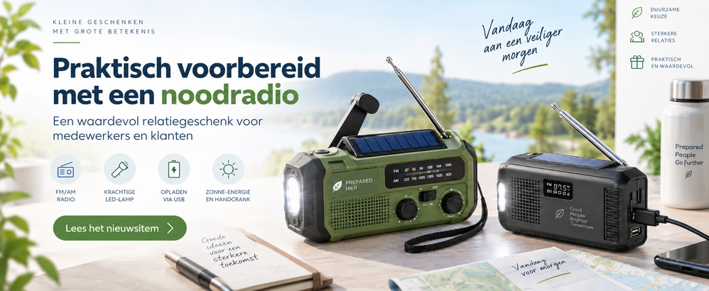 Noodradio als relatiegeschenk: praktisch voorbereid bij stroomuitval