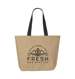 DéBlé Elegance Bag jute shopper 260849 bedrukt met logo
