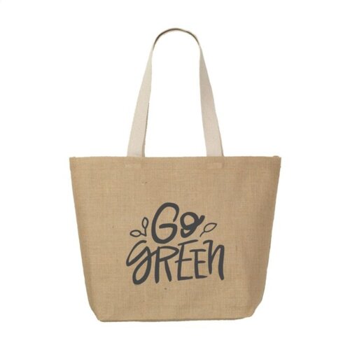 DéBlé Elegance Bag jute shopper 260849 bedrukt met logo