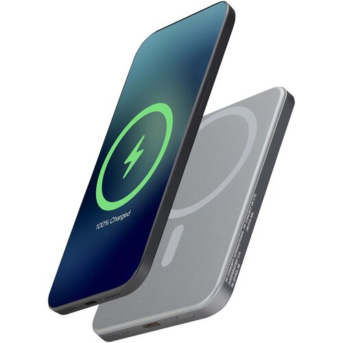 DéBlé Avis 5000 mAh magnetische aluminium powerbank 124443 gegraveerd met logo