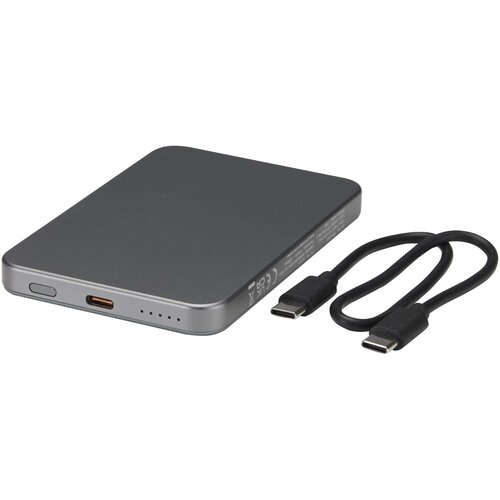 DéBlé Avis 5000 mAh magnetische aluminium powerbank 124443 gegraveerd met logo