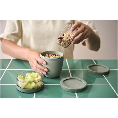 DéBlé Mepal Ellipse 3-delige lunchpot 900 ml 113143 bedrukt met logo