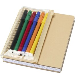 DéBlé Squiggle B6 hardcover notitieboek en markers set 107330 bedrukt met logo