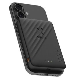 Xtorm Go2 15W powerbank 5000 mAh (124602) magnetische draadloze oplader van GRS-gerecycled kunststof met logo