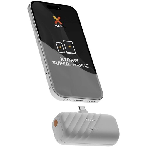 Xtorm Go2 PowerShot 20W powerbank 5000 mAh (124601) met uitklapbare USB-C-stekker en bedrijfslogo