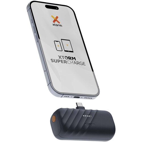 Xtorm Go2 PowerShot 20W powerbank 5000 mAh (124601) met uitklapbare USB-C-stekker en bedrijfslogo
