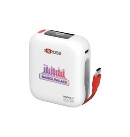 SKROSS Reload 10.000 mAh powerbank (124619) met 30W snelladen, USB-C-kabel en digitaal display bedrukt met logo