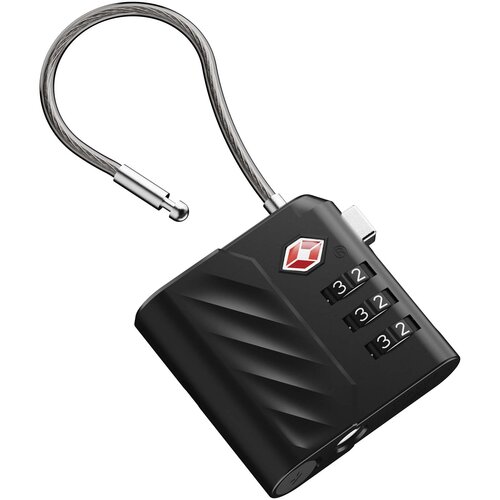 Xtorm Lock Tag TSA kofferslot met Bluetooth-tracker (124613) voor Apple Zoek mijn en Google Find Hub bedrukt met logo