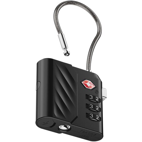 Xtorm Lock Tag TSA kofferslot met Bluetooth-tracker (124613) voor Apple Zoek mijn en Google Find Hub bedrukt met logo