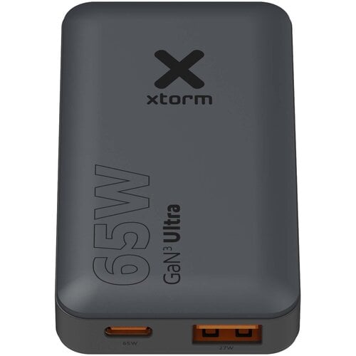 Xtorm TravelPro 65W reisladerset (124600) met wereldstekkers, USB-C-kabel en reisetui gegraveerd met bedrijfslogo