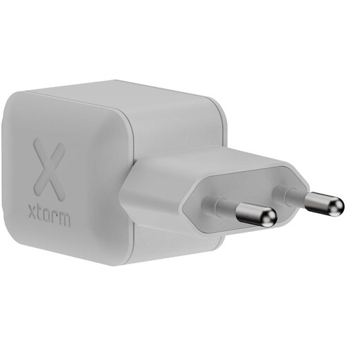 Xtorm NextGen 45W wandlader (124607) wit met USB-C en USB-A van gerecycled ABS gegraveerd met bedrijfslogo