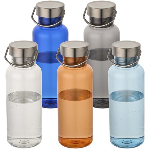 <p>De <strong>Thor 600 ml RCS-gerecyclede rPET waterfles (100958)</strong> is een praktische drinkfles voor dagelijks gebruik op kantoor, tijdens zakelijke evenementen en onderweg. De fles is gemaakt van gerecycled PET-kunststof en heeft een inhoud van 600 ml. Daarmee is de Thor een interessante keuze voor organisaties die een functioneel relatiegeschenk zoeken en bij hun productkeuze aandacht besteden aan gerecyclede materialen.</p> <p> </p> <h2>Waterfles van 600 ml voor dagelijks gebruik</h2> <p>Met een inhoud van 600 ml biedt de Thor voldoende ruimte om water of een andere koude drank mee te nemen tijdens de werkdag. Het formaat is geschikt voor medewerkers op kantoor, bezoekers van evenementen en deelnemers aan zakelijke bijeenkomsten.</p> <p>Wil je meerdere drinkflessen vergelijken voordat je een keuze maakt? Bekijk dan onze <a href="https://www.deble.com/drinkware/" title="Drinkwaren met logo bekijken" style="color:#19566A;font-weight:700;text-decoration:none;">collectie drinkwar