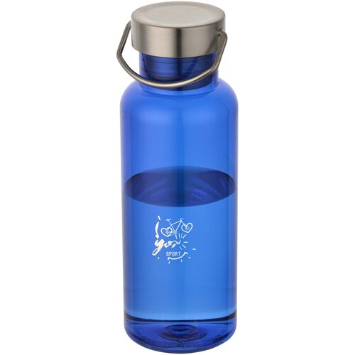 <p>De <strong>Thor 600 ml RCS-gerecyclede rPET waterfles (100958)</strong> is een praktische drinkfles voor dagelijks gebruik op kantoor, tijdens zakelijke evenementen en onderweg. De fles is gemaakt van gerecycled PET-kunststof en heeft een inhoud van 600 ml. Daarmee is de Thor een interessante keuze voor organisaties die een functioneel relatiegeschenk zoeken en bij hun productkeuze aandacht besteden aan gerecyclede materialen.</p> <p> </p> <h2>Waterfles van 600 ml voor dagelijks gebruik</h2> <p>Met een inhoud van 600 ml biedt de Thor voldoende ruimte om water of een andere koude drank mee te nemen tijdens de werkdag. Het formaat is geschikt voor medewerkers op kantoor, bezoekers van evenementen en deelnemers aan zakelijke bijeenkomsten.</p> <p>Wil je meerdere drinkflessen vergelijken voordat je een keuze maakt? Bekijk dan onze <a href="https://www.deble.com/drinkware/" title="Drinkwaren met logo bekijken" style="color:#19566A;font-weight:700;text-decoration:none;">collectie drinkwar