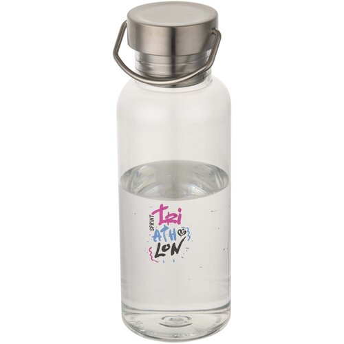 <p>De <strong>Thor 600 ml RCS-gerecyclede rPET waterfles (100958)</strong> is een praktische drinkfles voor dagelijks gebruik op kantoor, tijdens zakelijke evenementen en onderweg. De fles is gemaakt van gerecycled PET-kunststof en heeft een inhoud van 600 ml. Daarmee is de Thor een interessante keuze voor organisaties die een functioneel relatiegeschenk zoeken en bij hun productkeuze aandacht besteden aan gerecyclede materialen.</p> <p> </p> <h2>Waterfles van 600 ml voor dagelijks gebruik</h2> <p>Met een inhoud van 600 ml biedt de Thor voldoende ruimte om water of een andere koude drank mee te nemen tijdens de werkdag. Het formaat is geschikt voor medewerkers op kantoor, bezoekers van evenementen en deelnemers aan zakelijke bijeenkomsten.</p> <p>Wil je meerdere drinkflessen vergelijken voordat je een keuze maakt? Bekijk dan onze <a href="https://www.deble.com/drinkware/" title="Drinkwaren met logo bekijken" style="color:#19566A;font-weight:700;text-decoration:none;">collectie drinkwar