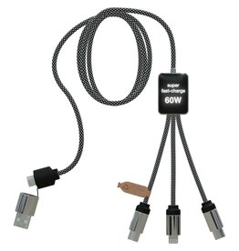 SCX.design C33 60W oplaadkabel met twee lichtgevende logo's (2PX213)
