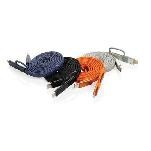 DéBlé Arc Ultra-thin RCS recycled 60W 2 in 1 magnetische kabel P302.91 bedrukken met logo