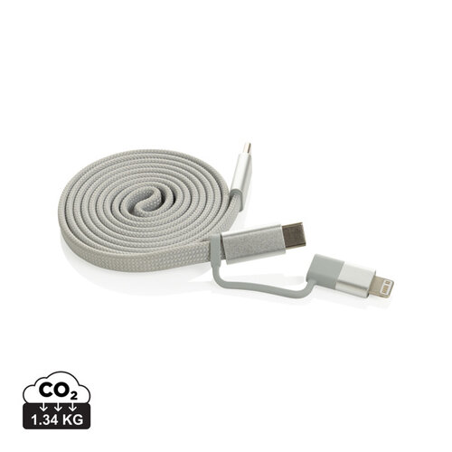 DéBlé Arc Ultra-thin RCS recycled 60W 2 in 1 magnetische kabel P302.91 bedrukken met logo