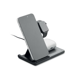 DéBlé DOCK3 3-in-1 inklapbaar draadloos laadstation 15W MO3172 bedrukt met logo