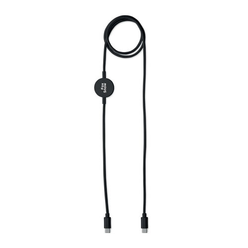 DéBlé ARGER 60W USB-C oplaad- en datakabel 1 meter MO3151 met smartwatch-oplader bedrukt met logo