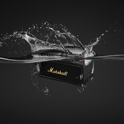 DéBlé Marshall Emberton III 31H+ Bluetooth speaker RB100688 zwart messing met 360 graden geluid