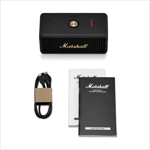 DéBlé Marshall Emberton III 31H+ Bluetooth speaker RB100688 zwart messing met 360 graden geluid