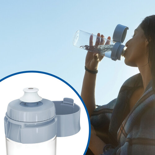 DéBlé BRITA Vital waterfilterfles 600 ml RB10522 met 2 MicroDisc-filters en bedrijfslogo