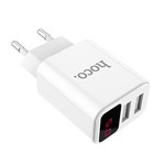 Hoco Hoco Victoria dual port charger met digitaal display