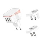 Hoco Hoco Triple Port Charger - Universeel US /UK / EU