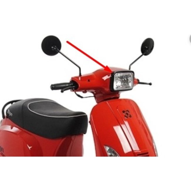 Koplamp Rand Glans Zwart Agm Vx S 50 / Napoli / China Vespa S Look / Btc Riva Sport S Vierkant