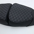 Buddyseat/ zadel zwart geruit RSO Sense/vx50/Riva/vespelini/Vespa-look