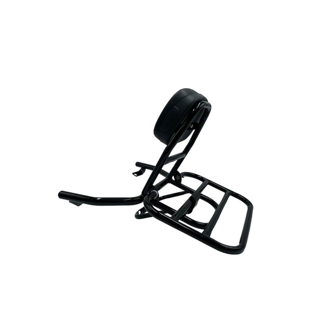 RSO Rear carrier black with backrest RSO Sense/ Riva(S) /felice / VX50 (S)/Sourini (S)