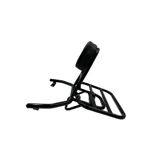 RSO Rear carrier black with backrest RSO Sense/ Riva(S) /felice / VX50 (S)/Sourini (S)