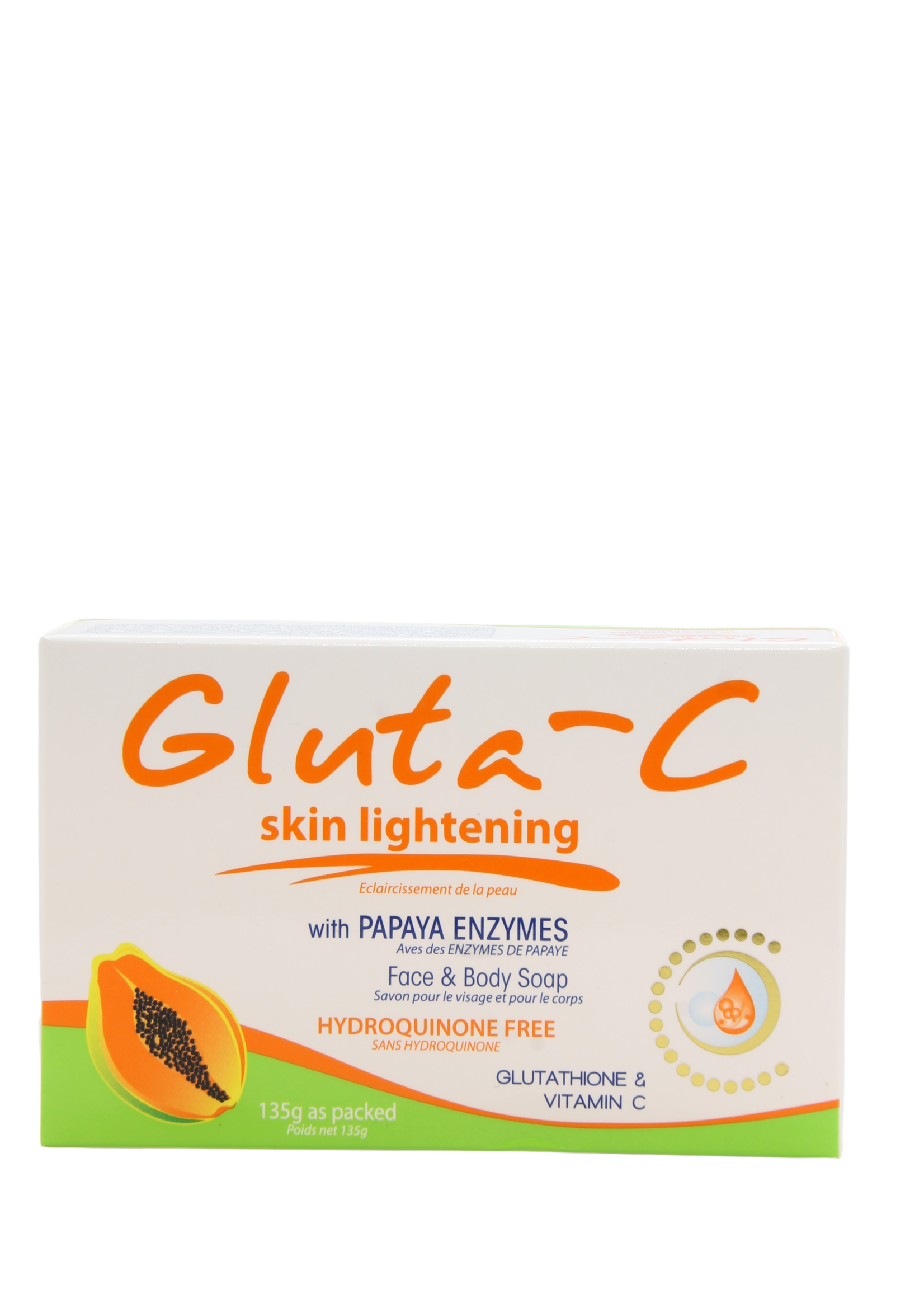 Gluta-C Savon à la papaye éclaircissant pour la peau Gluta-C 135gr