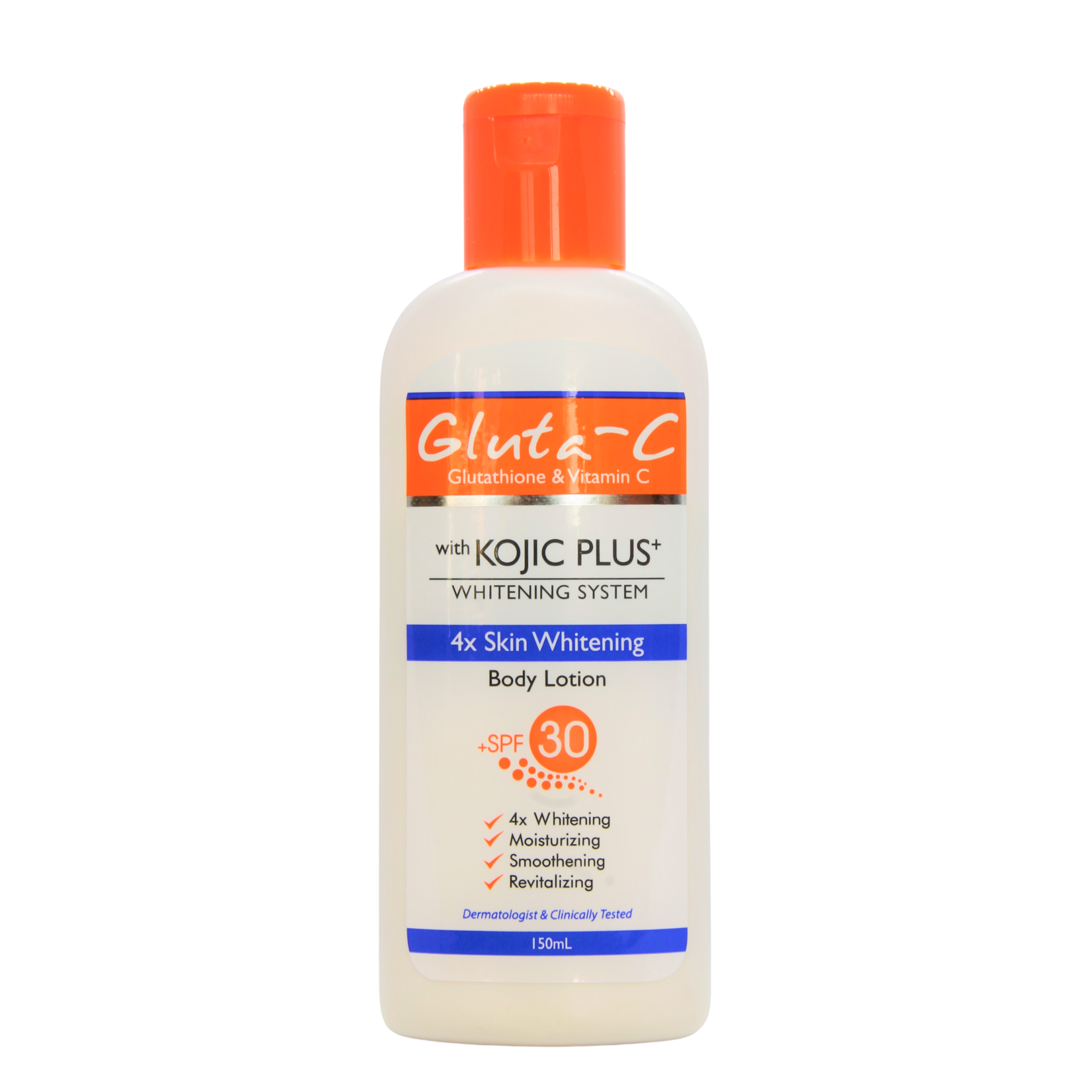 Gluta-C, voor een lichte, stralende en zachte huid! luta-C 4x Skin Lightening Bodylotion SPF30 – 150ml – Tegen Pigmentvlekken – Donkere Vlekken Verwijderaar – Egale Huid – Hydraterende Body Lotion – Anti Aging – Zonbescherming